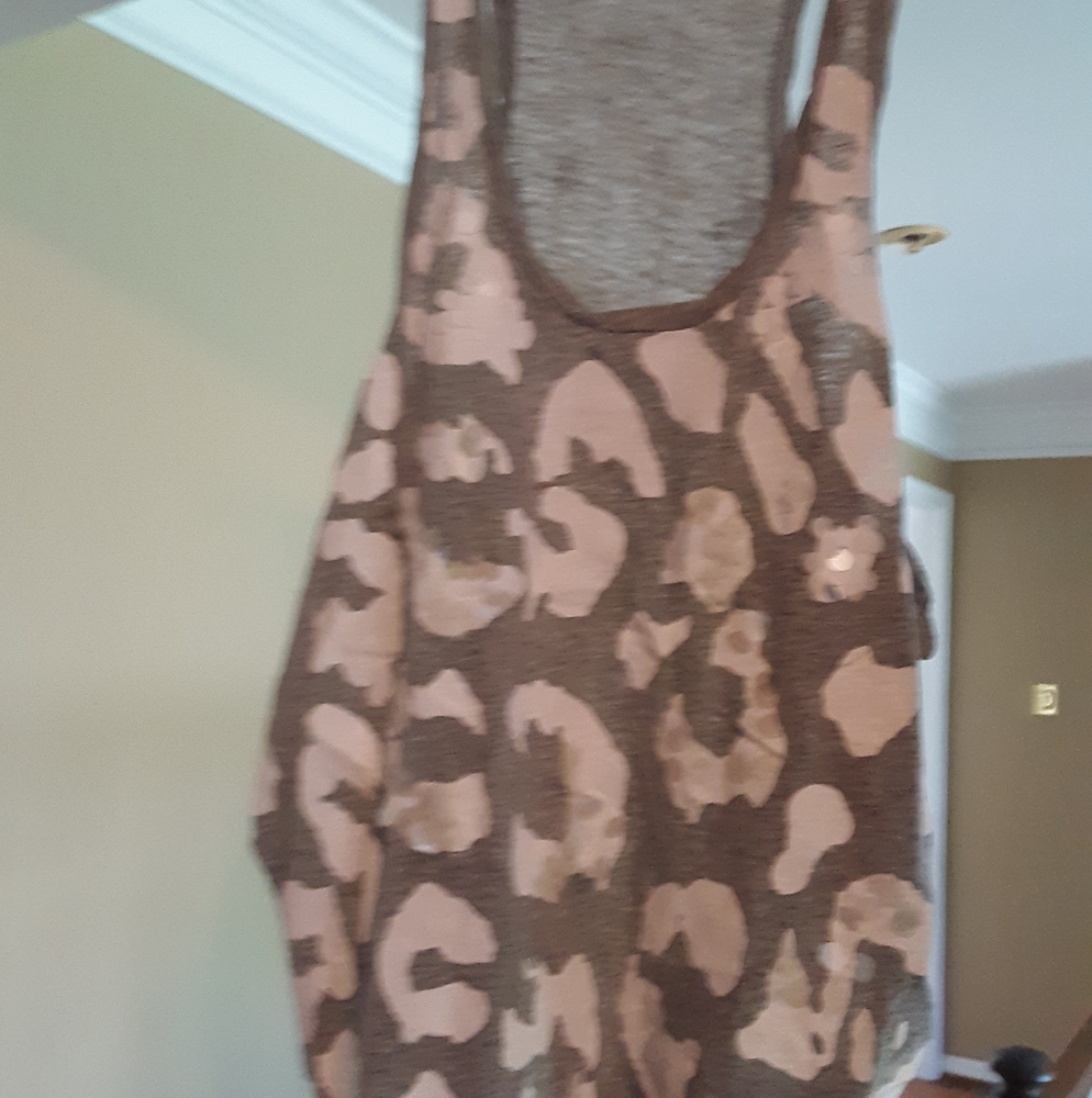 Victoria's Secret Pink Racer Back Size M Tee with Sequins